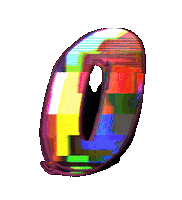 Glitch O Sticker by #BASILIO