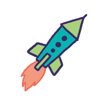 blast off space Sticker