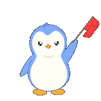 Red Flag No Sticker by Pudgy Penguins