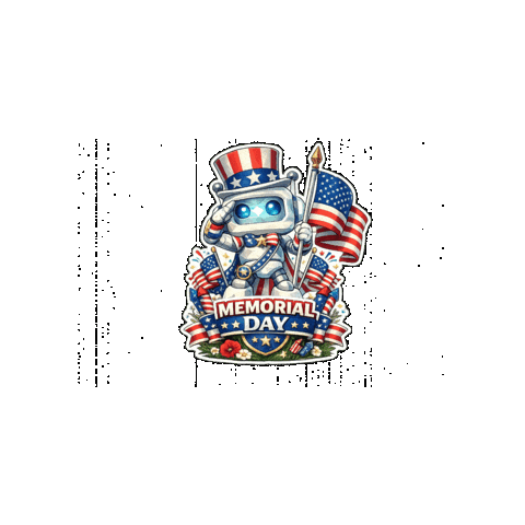 Memorial Day Freedom Sticker by Digi 995