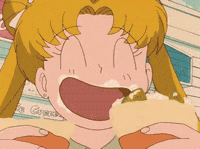 sailor moon eating GIF