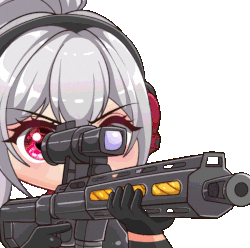Ktactical gun rifle ar15 gun girl Sticker