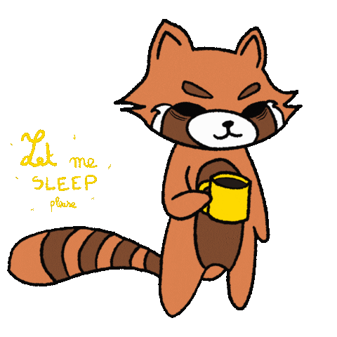 Napash coffee morning chocolate red panda Sticker