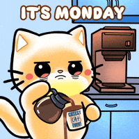Tired Cat GIF by Mochimons