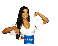 evelynregly apontandoprabaixo Sticker by Always Brasil