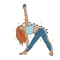 Girl Yoga Sticker
