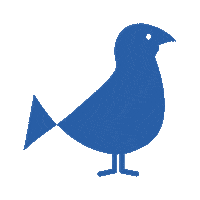 bluebirdtheatreco mascot birdie bluebird blue bird Sticker
