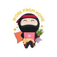 Stay Safe Work From Home Sticker by ninjavanmalaysia