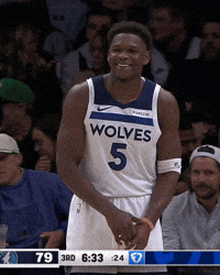 Nba Smile GIF by Minnesota Timberwolves