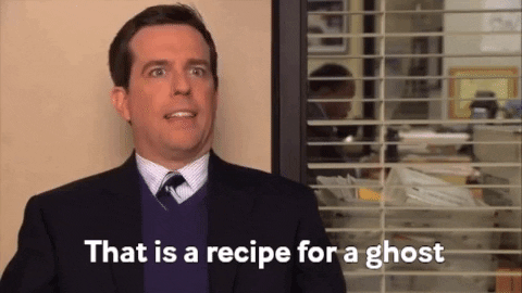 diannadyer giphygifmaker ghost the office andy the office GIF