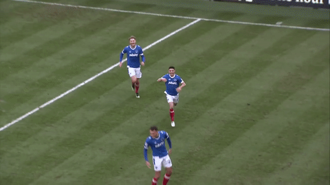 celebration fall GIF by Portsmouth Football Club