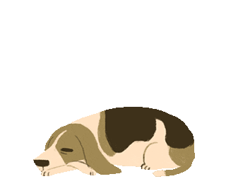 Tired Dog Sticker by Olivia When