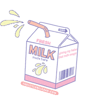 thelittlemilkbar breastfeeding milk carton milk bar breastfeeding mom Sticker