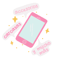 Pink Phone Sticker by Politopia Ilustraciones