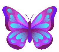 Blue Butterfly Fly Sticker by Bel Diniz