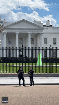 White House Fountain Turns Green for St Patrick’s Day