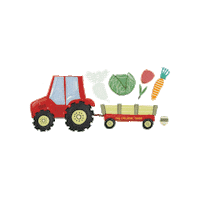 Comida Tractor Sticker by THE ORGANI FARM INC