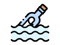 Kabelgatt post bottle ship sailing Sticker