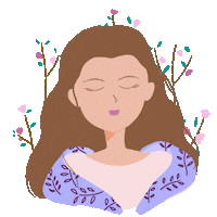 Girl Blinking Sticker