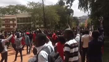 Kampala Students Protest Lifting of Presidential Age Limit