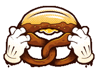 Pretzel Eat Sticker by MC Bruddaal