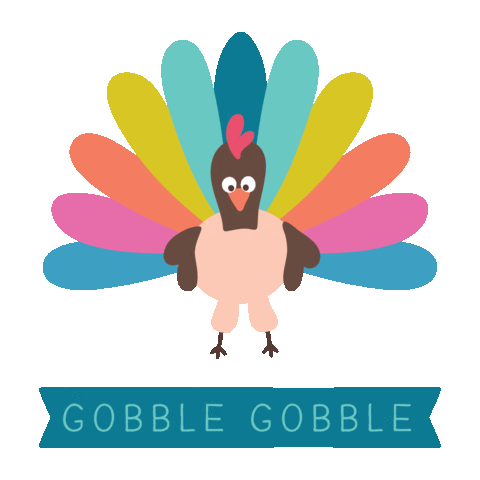 Thanksgiving Turkey Sticker by Krissyanne Designs