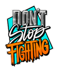 ianmix100 stop fighting dont handlettering Sticker