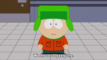 kyle broflovski guns GIF by South Park 