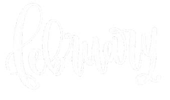 Lettering February Sticker