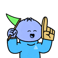 Happy Lets Go Sticker by Kudaberi