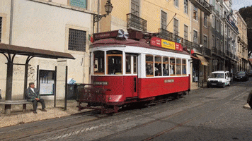 adventrgram portugal lisbon tram traveltheworld GIF