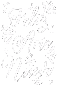 Happy New Year Lettering Sticker by GabyFlo Studio