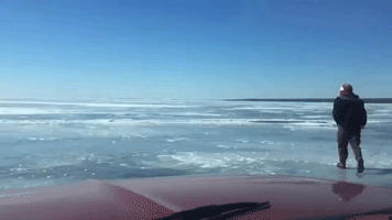 The Moments Before Truck Plunged Into Lake Winnipeg