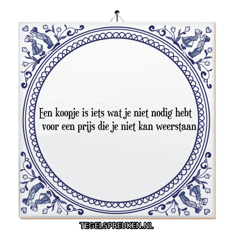 Budget Geluk Sticker by Tegelspreuken.nl