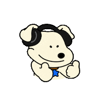 jeju12 happy music dog sad Sticker