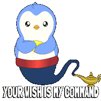 As You Wish At Your Service Sticker by Pudgy Penguins