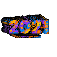 New Year Sticker by techshida
