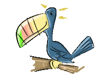 Cartoon Bird Sticker by Ralph Pollastro