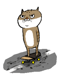 skate skateboard Sticker by ehcat
