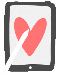 hollypixels love heart procreate ipad Sticker