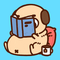 Quarantine Read GIF by Puglie Pug