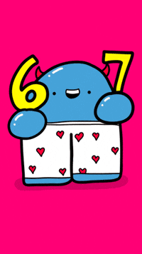 6 7 Hearts GIF by The Squibbles