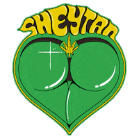 Sheytanworld gold smoke weed 420 Sticker