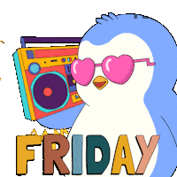 Its Friday Happy Dance Sticker by Pudgy Penguins