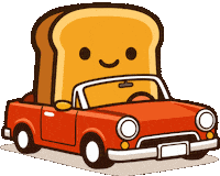 toastably toast toasty car rental oldtimer Sticker