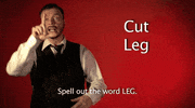 sign language cut leg GIF by Sign with Robert