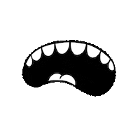 Teeth Yawn Sticker by NicholasDanger