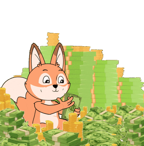 Cash Money Sticker by Raposa Coffee