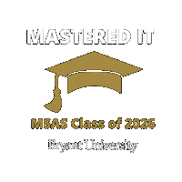 Bryant Bulldogs Graduation Sticker by Bryant Graduate Programs