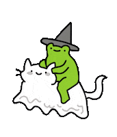 Cat Coming Sticker by TeaBag